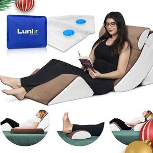 Lunix 4pcs Orthopedic Bed Wedge Pillow Set